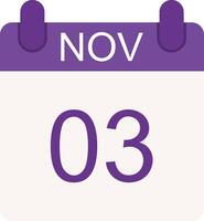 November Flat Icon vector