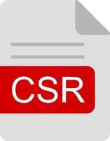 CSR File Format Flat Icon vector