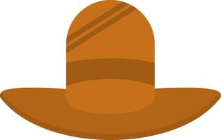 sombrero, plano, icono vector