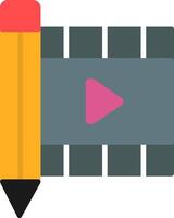 Film Editing Flat Icon vector