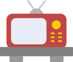 icono de tv plana vector