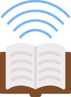 icono de libro plano vector