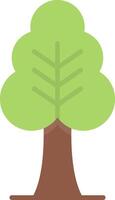 árbol, plano, icono vector