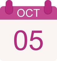 October Flat Icon vector