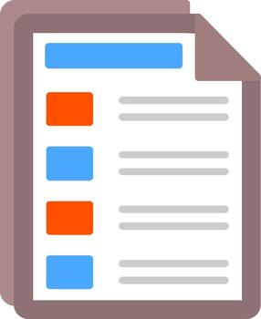 icono plano de documentos vector