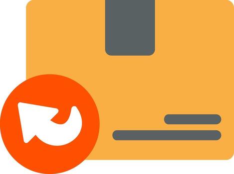 volver icono plano vector