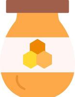 Honey Jar Flat Icon vector