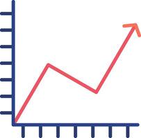 Line Chart Flat Icon vector