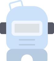 Astronaut Helmet Flat Icon vector