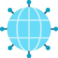 icono plano mundial vector