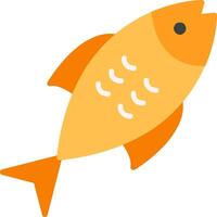 icono de pescado plano vector