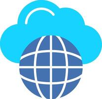 Cloud Network Flat Icon vector