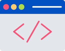 Coding Flat Icon vector