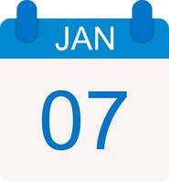 January Flat Icon vector