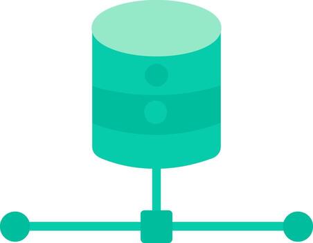 Database Flat Icon vector