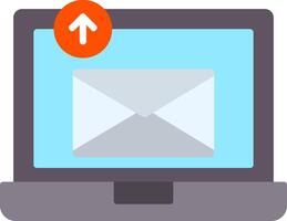 Sending Email Flat Icon vector