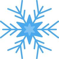 icono plano de copo de nieve vector