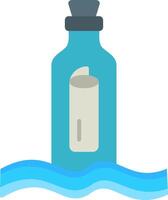 Message In A Bottle Flat Icon vector