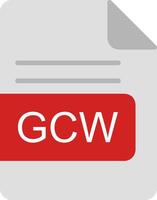 GCW File Format Flat Icon vector