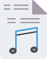 Music File Flat Icon vector