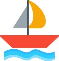 Sailing Flat Icon vector