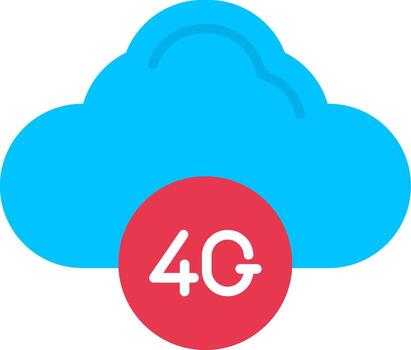 icono de nube plana vector