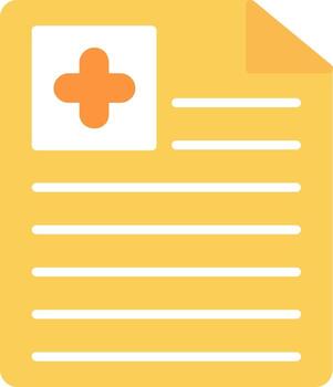 icono plano del documento vector