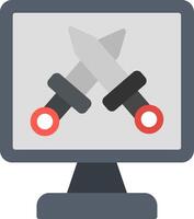 Monitor Screen Flat Icon vector