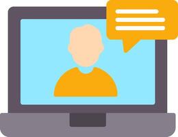 Online chat Flat Icon vector