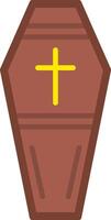 Coffin Flat Icon vector