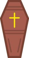 Coffin Flat Icon vector