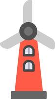 Windmill Flat Icon vector