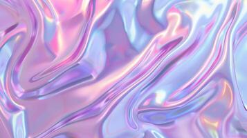 Blue and Purple Holographic Horizontal Abstract Blurred Iridescent Gradient Background photo