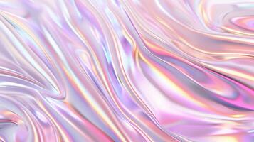 Blue and Purple Holographic Horizontal Abstract Blurred Iridescent Gradient Background photo