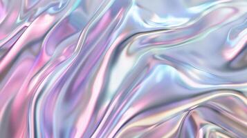 Blue and Purple Holographic Horizontal Abstract Blurred Iridescent Gradient Background photo