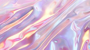 Blue and Purple Holographic Horizontal Abstract Blurred Iridescent Gradient Background photo