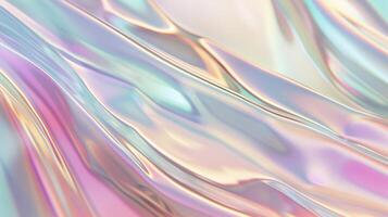 Blue and Purple Holographic Horizontal Abstract Blurred Iridescent Gradient Background photo