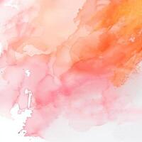 Orange and Pink Colorful Abstract Watercolor Background photo