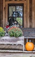 Halloween skeleton greeters photo