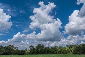 Blue sky with clouds photo