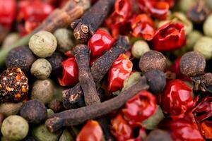 Exploring the Beauty of Macro Spices and Herb Background, A Flavorful Tapestry of Culinary Inspiration photo