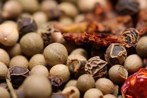 Exploring the Beauty of Macro Spices and Herb Background, A Flavorful Tapestry of Culinary Inspiration photo