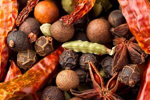 Exploring the Beauty of Macro Spices and Herb Background, A Flavorful Tapestry of Culinary Inspiration photo