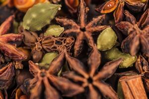 Exploring the Beauty of Macro Spices and Herb Background, A Flavorful Tapestry of Culinary Inspiration photo