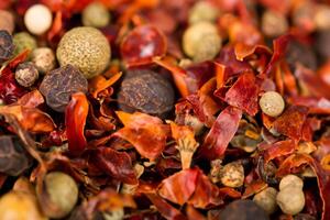 Exploring the Beauty of Macro Spices and Herb Background, A Flavorful Tapestry of Culinary Inspiration photo