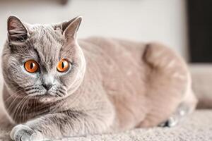 Embracing the Beauty of a Beautiful Cute Whiskered Charm Scottish Fold, Where Playful Elegance and Endearing Whiskers Combine in a Captivating Portrait of Feline Delight, Bringing Joy to Every Heart photo