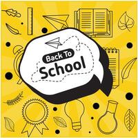 Back to school icon design with speech bubble vector