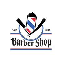 Barber Shop Logo Template. Logo For Barber Shop and Men's Salon. vector