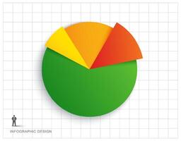 Business pie chart infographics. Illustration abstract template background. vector