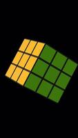 rubik's cube tournant 3d animation verticale sur alpha canal video